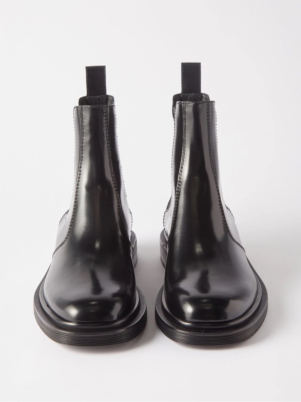 The Row Black Leather Chukka Boots for Men